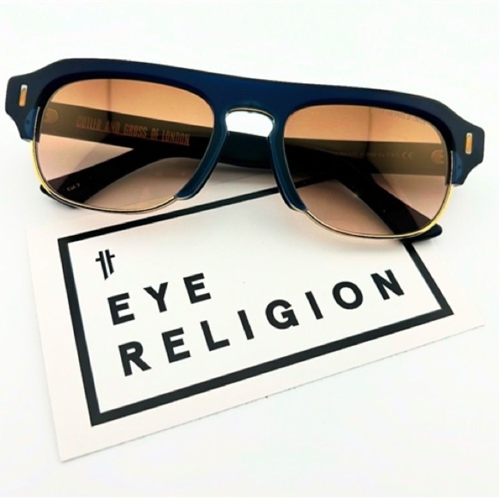 Cutler & Gross 1353 Blue and Gold Sunglasses